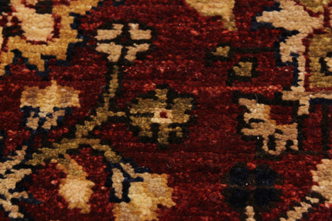handmade Transitional Kafkaz Red Blue Hand Knotted RUNNER 100% WOOL area rug 3' x 13'