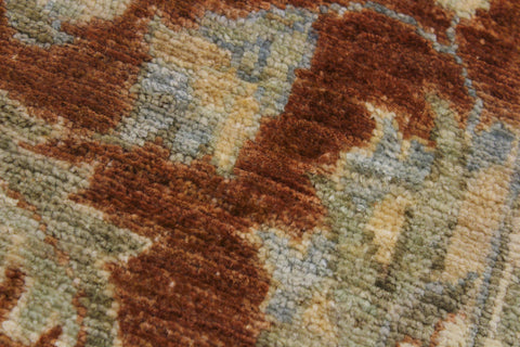 handmade Traditional Kafkaz Rust Ivory Hand Knotted RUNNER 100% WOOL area rug 3' x 9'