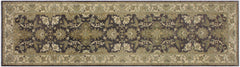 handmade Traditional Kafkaz Charcoal Brown Hand Knotted RUNNER 100% WOOL area rug 2'7" x 10'