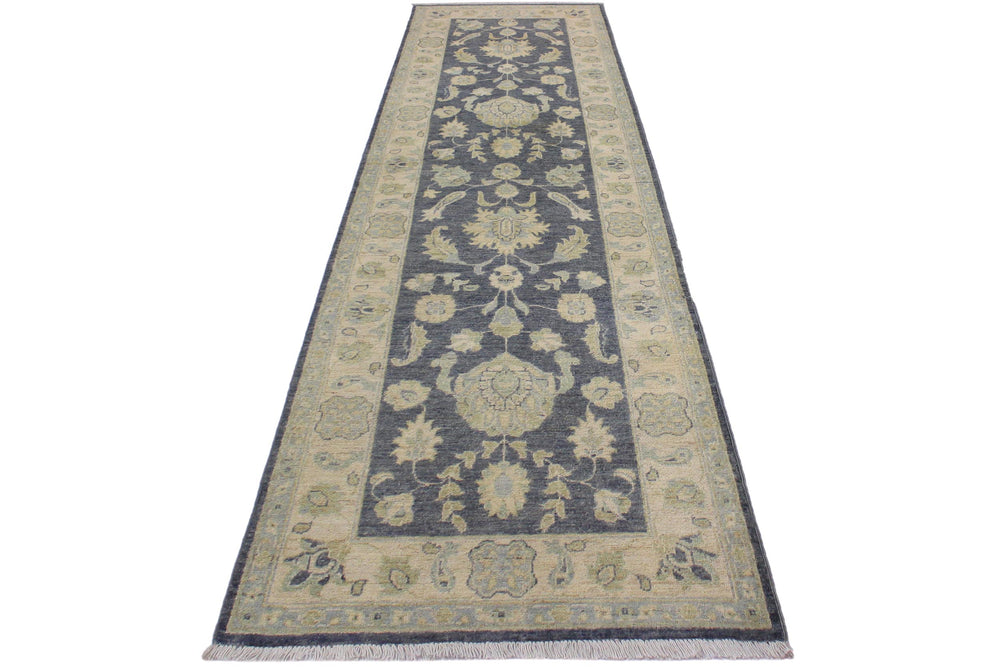 handmade Traditional Kafkaz Gray Ivory Hand Knotted RUNNER 100% WOOL area rug 2' x 8'