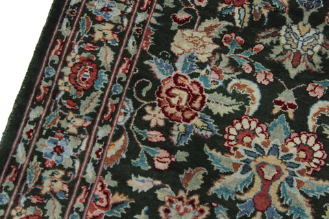 handmade Traditional Sohil Green Blue Hand Knotted RUNNER 100% WOOL area rug 3' x 10'