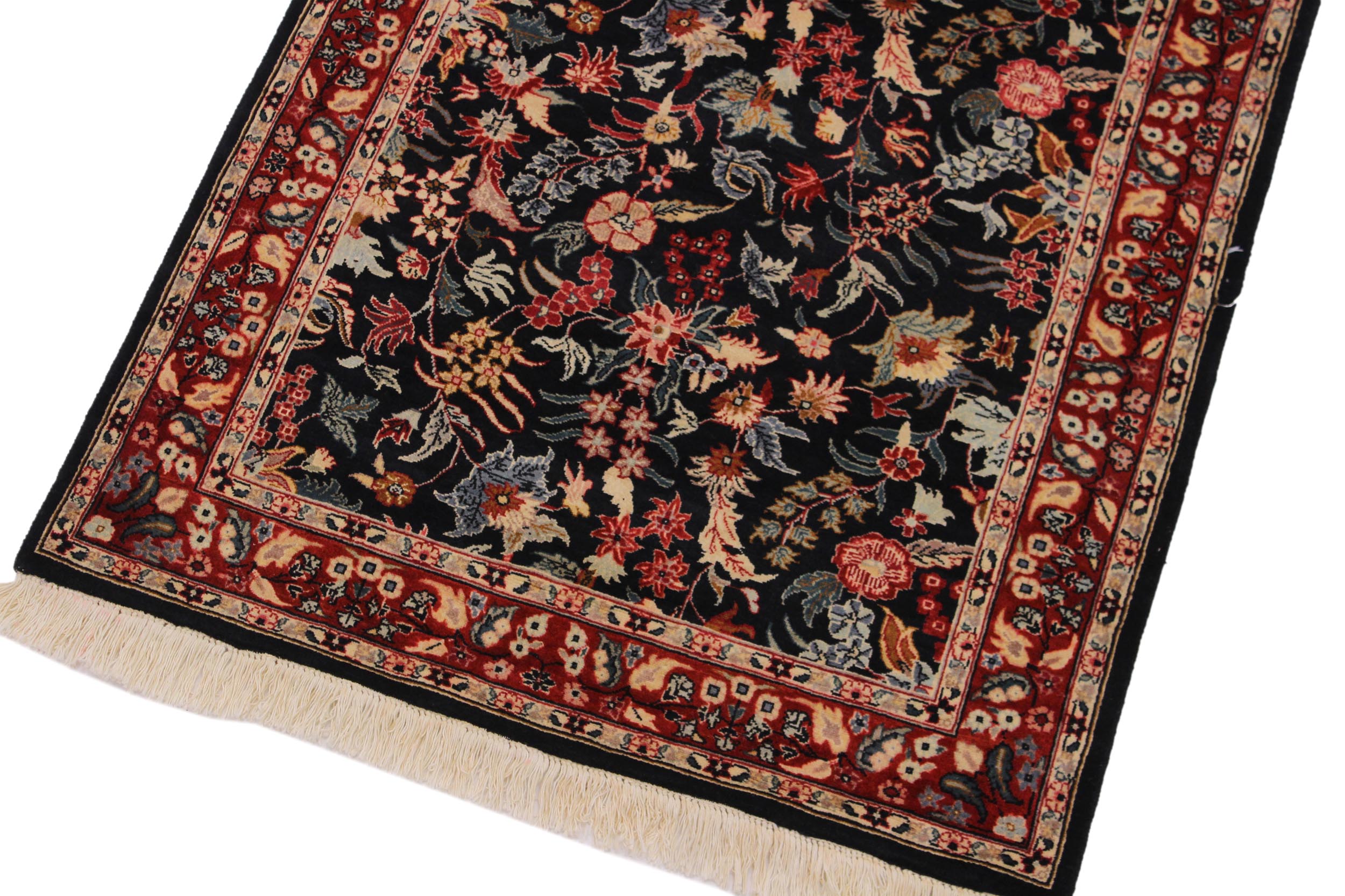 handmade Traditional Basarabian Black Red Hand Knotted RUNNER 100% WOOL area rug 3' x 12'