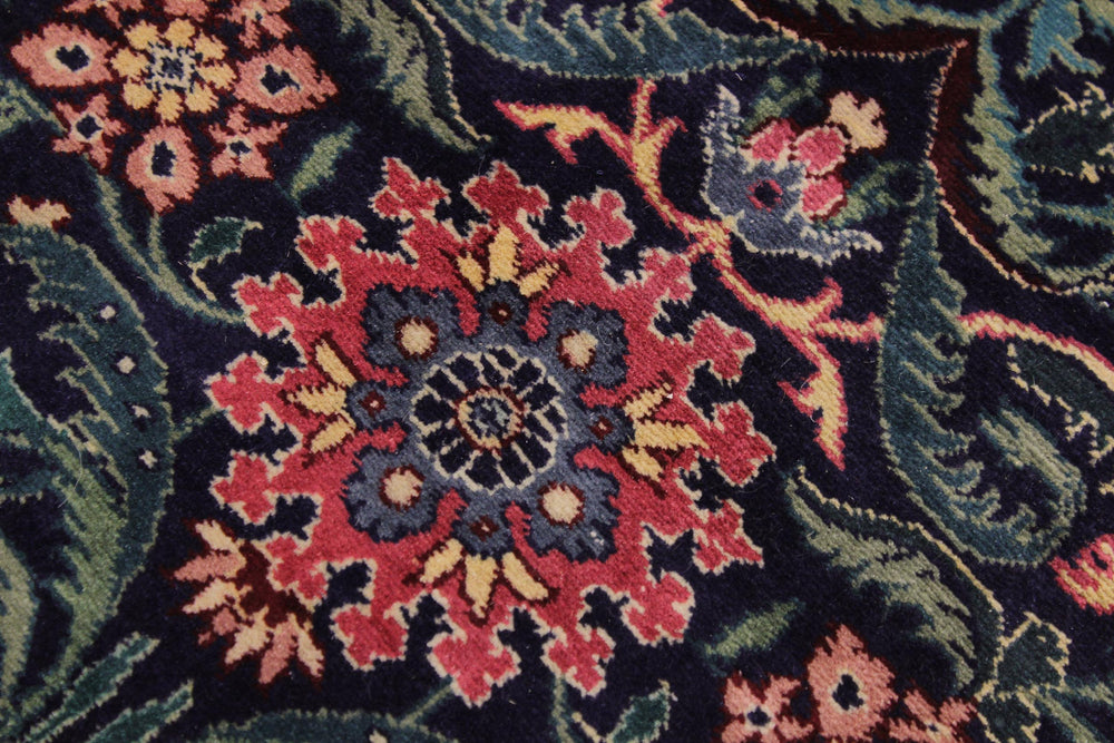 handmade Traditional Gohar Blue Beige Hand Knotted RUNNER 100% WOOL area rug 3' x 7'