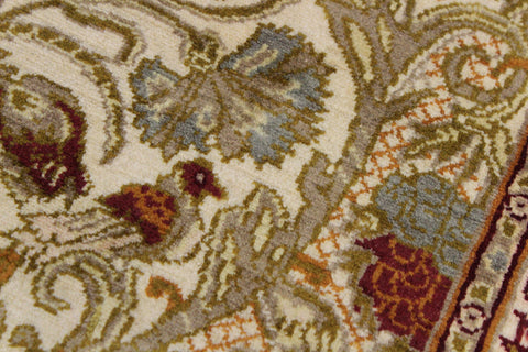 handmade Traditional William Ivory Rust Hand Knotted RUNNER 100% WOOL area rug 3' x 12'