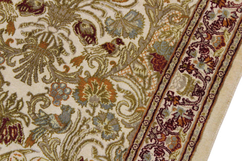 handmade Traditional William Ivory Rust Hand Knotted RUNNER 100% WOOL area rug 3' x 12'