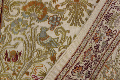 handmade Traditional William Ivory Rust Hand Knotted RUNNER 100% WOOL area rug 3' x 12'