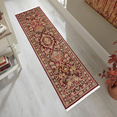 handmade Traditional William Red Lt. Gold Hand Knotted RUNNER 100% WOOL area rug 3' x 10'