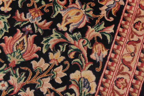 handmade Traditional Joshagan Black Pink Hand Knotted RUNNER 100% WOOL area rug 2' x 14'