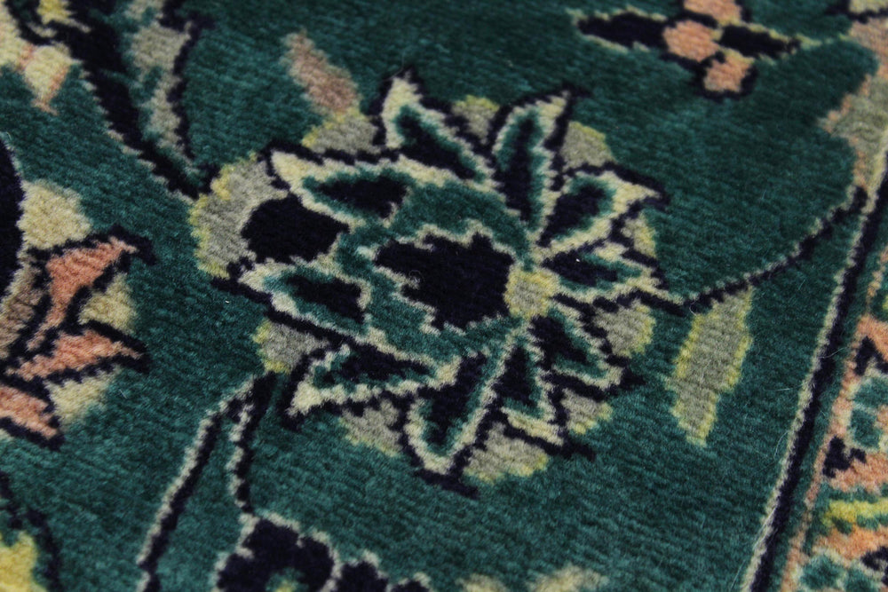 handmade Traditional Victoria Green Beige Hand Knotted RUNNER 100% WOOL area rug 3' x 6'