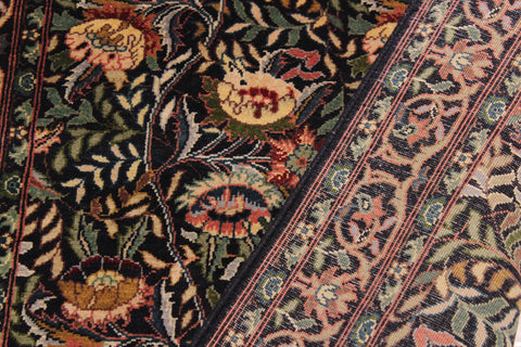 handmade Traditional Morris Black Red Hand Knotted RUNNER 100% WOOL area rug 3' x 14'