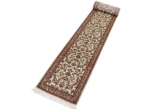 handmade Traditional Hamed Ivory Beige Hand Knotted RUNNER 100% WOOL area rug 3' x 12'
