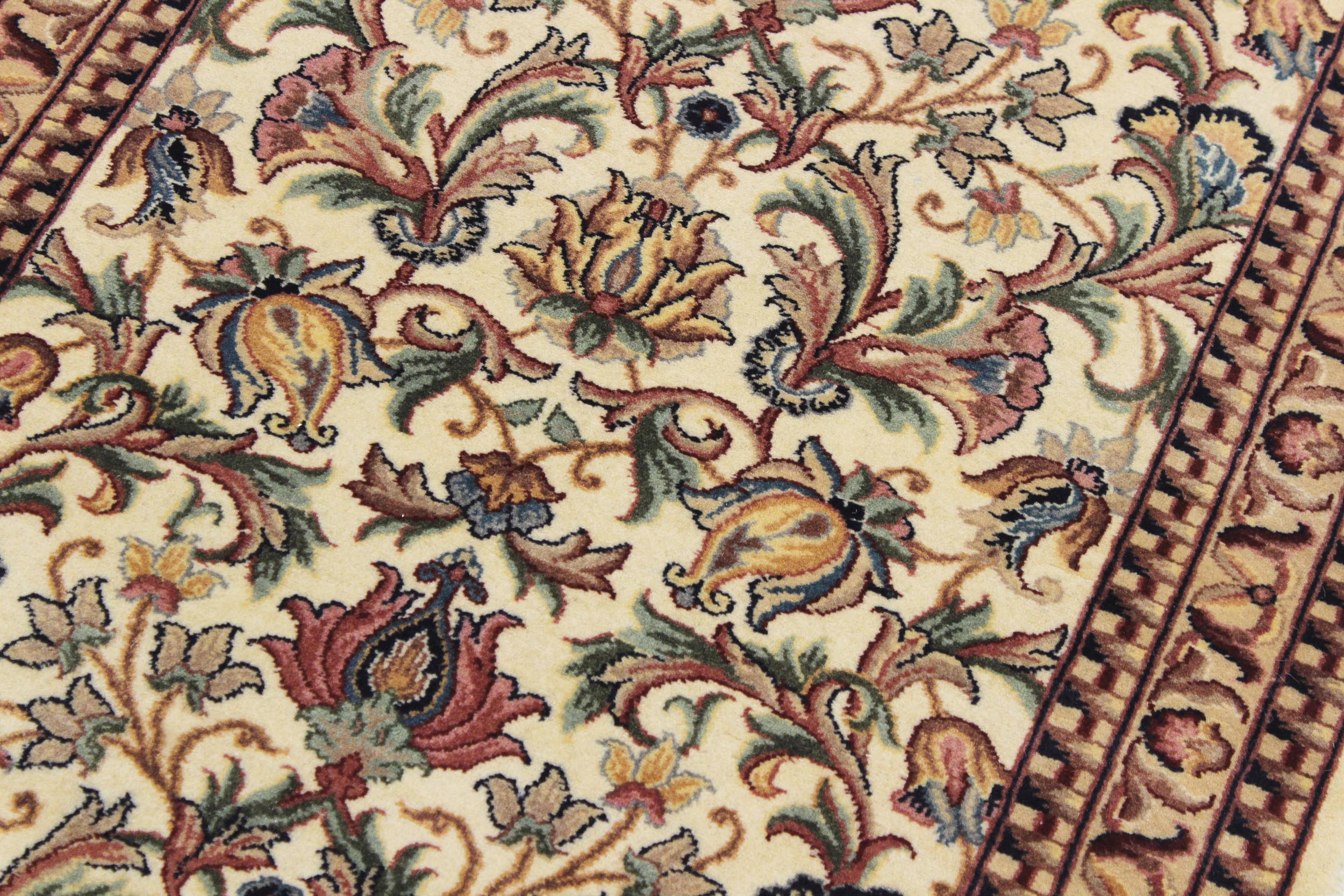 handmade Traditional Hamed Ivory Beige Hand Knotted RUNNER 100% WOOL area rug 3' x 12'