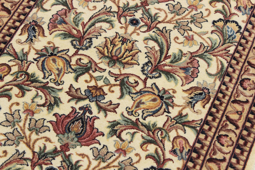 handmade Traditional Hamed Ivory Beige Hand Knotted RUNNER 100% WOOL area rug 3' x 12'