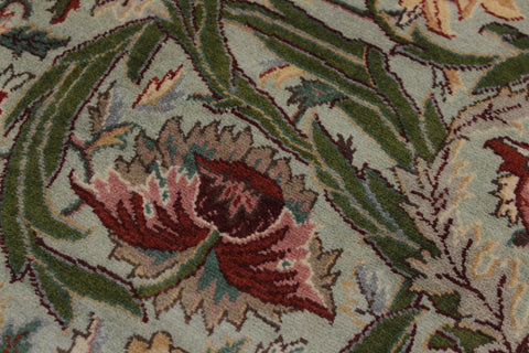 handmade Traditional Marry Gold Green Brown Hand Knotted RUNNER 100% WOOL area rug 3' x 12'