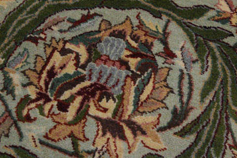 handmade Traditional Marry Gold Green Brown Hand Knotted RUNNER 100% WOOL area rug 3' x 12'