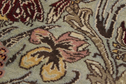 handmade Traditional Sayra Green Brown Hand Knotted RUNNER 100% WOOL area rug 2' x 10'