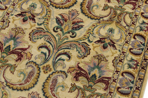 handmade Traditional Farhad Beige Gold Hand Knotted RUNNER 100% WOOL area rug 3' x 10'