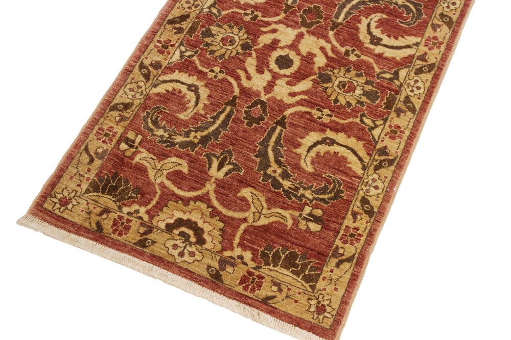 handmade Transitional Kafkaz Rose Gold Hand Knotted RUNNER 100% WOOL area rug 3' x 12'