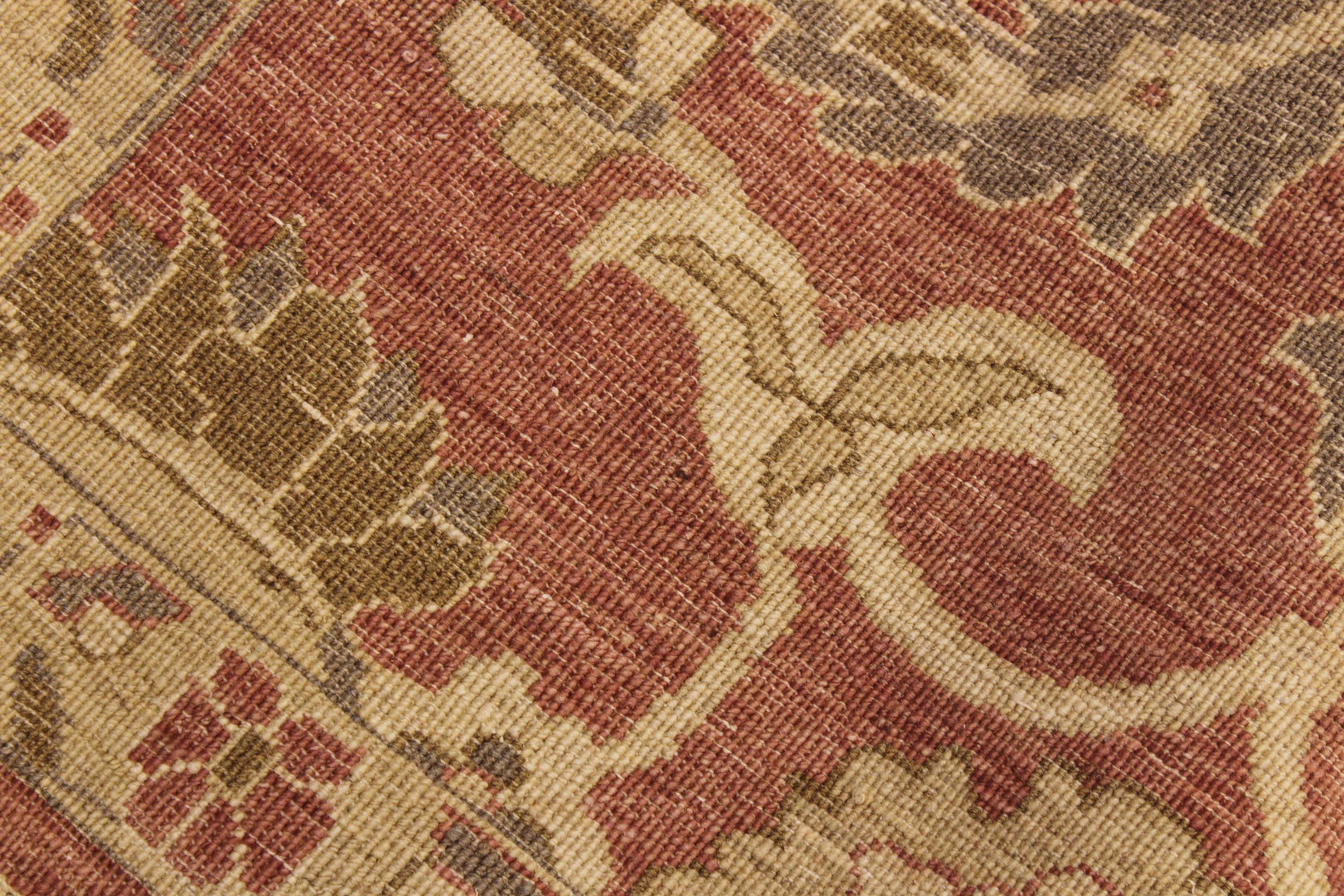handmade Transitional Kafkaz Rose Gold Hand Knotted RUNNER 100% WOOL area rug 3' x 12'