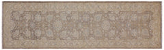 handmade Traditional Kafkaz Lt. Brown Ivory Hand Knotted RUNNER 100% WOOL area rug 3' x 10'
