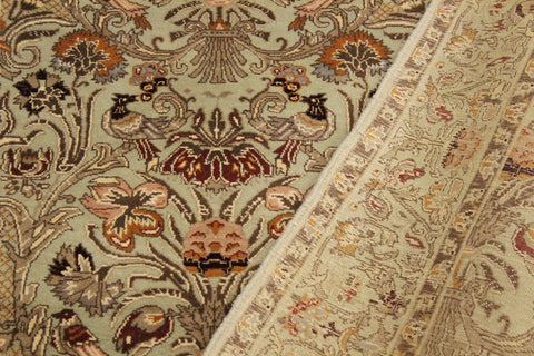 handmade Transitional Sayra Lt. Green Rust Hand Knotted RECTANGLE 100% WOOL area rug 4x6