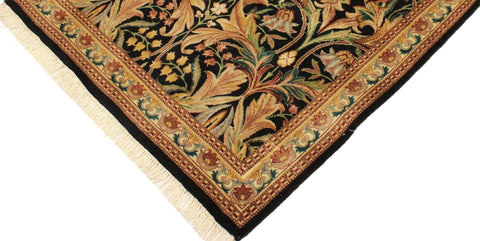 handmade Transitional Internation Black Beige Hand Knotted RECTANGLE 100% WOOL area rug 4x5