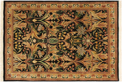 handmade Transitional Internation Black Beige Hand Knotted RECTANGLE 100% WOOL area rug 4x5