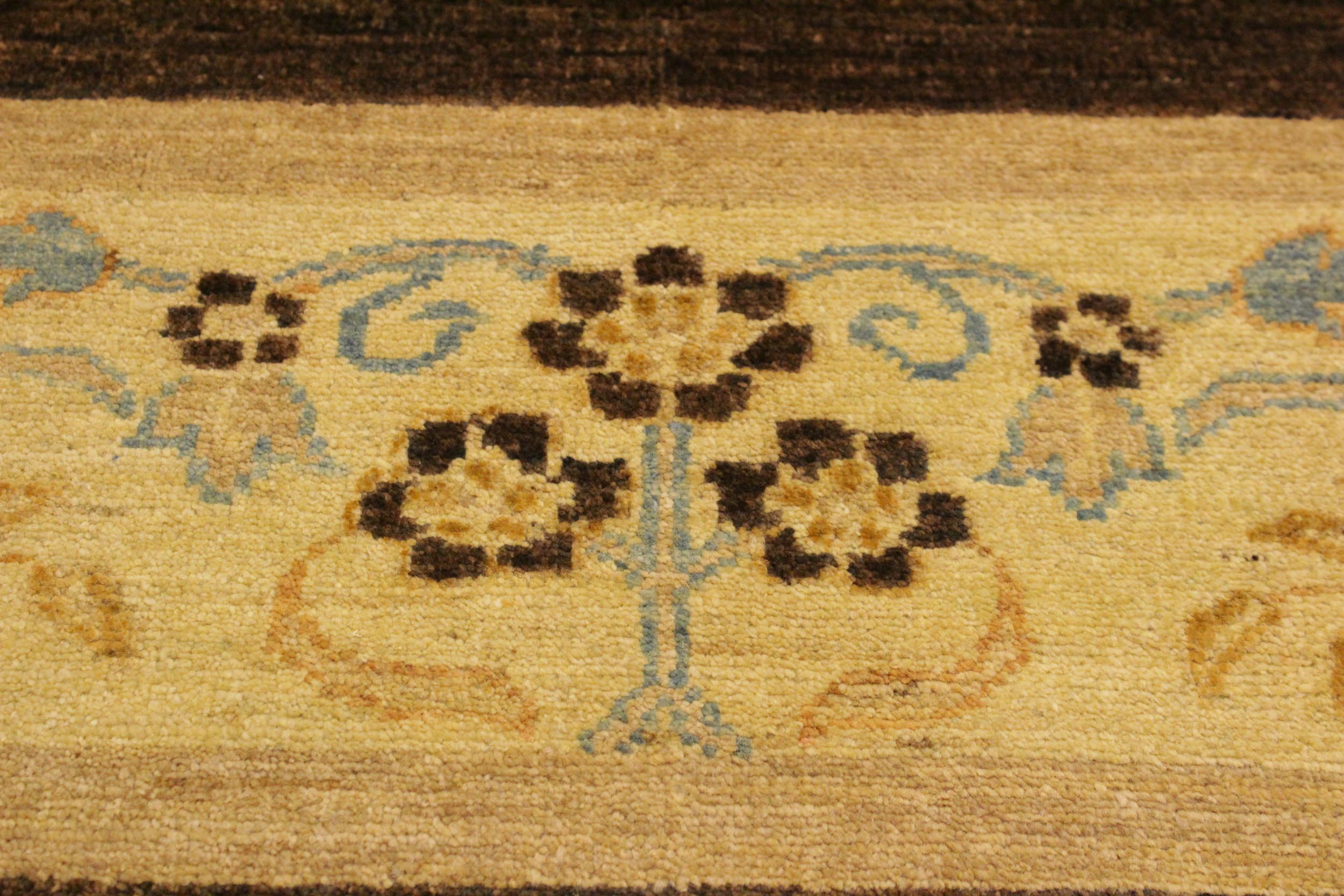 handmade Modern Gabbeh Brown Beige Hand Knotted RECTANGLE 100% WOOL area rug 4' x 6'