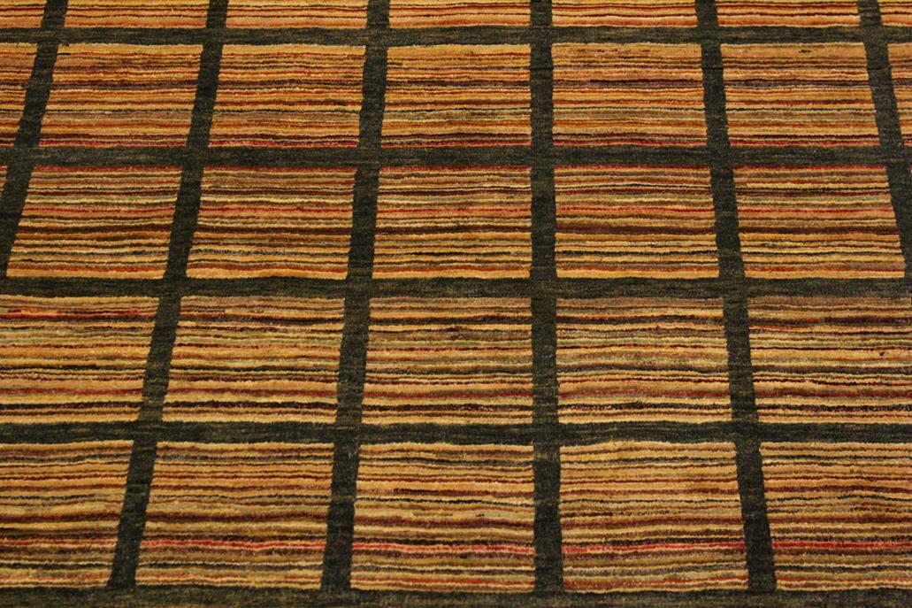 handmade Modern Gabbeh Charcoal Rust Hand Knotted RECTANGLE 100% WOOL area rug 4  x 6 
