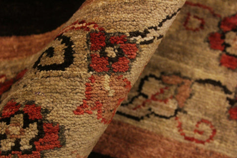 handmade Modern Gabbeh Brown Tan Hand Knotted RECTANGLE 100% WOOL area rug 4' x 6'