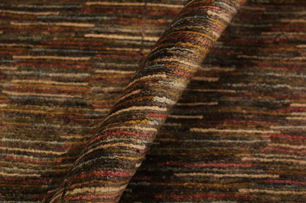 handmade Modern Gabbeh Red Brown Hand Knotted RECTANGLE 100% WOOL area rug 4  x 6 