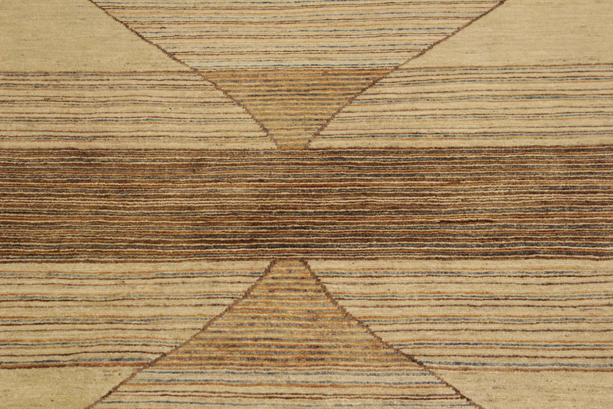 handmade Modern Gabbeh Tan Rust Hand Knotted RECTANGLE 100% WOOL area rug 4' x 6'