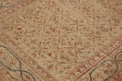 handmade Transitional Kafkaz Lt. Tan Brown Hand Knotted RECTANGLE 100% WOOL area rug 4' x 6'