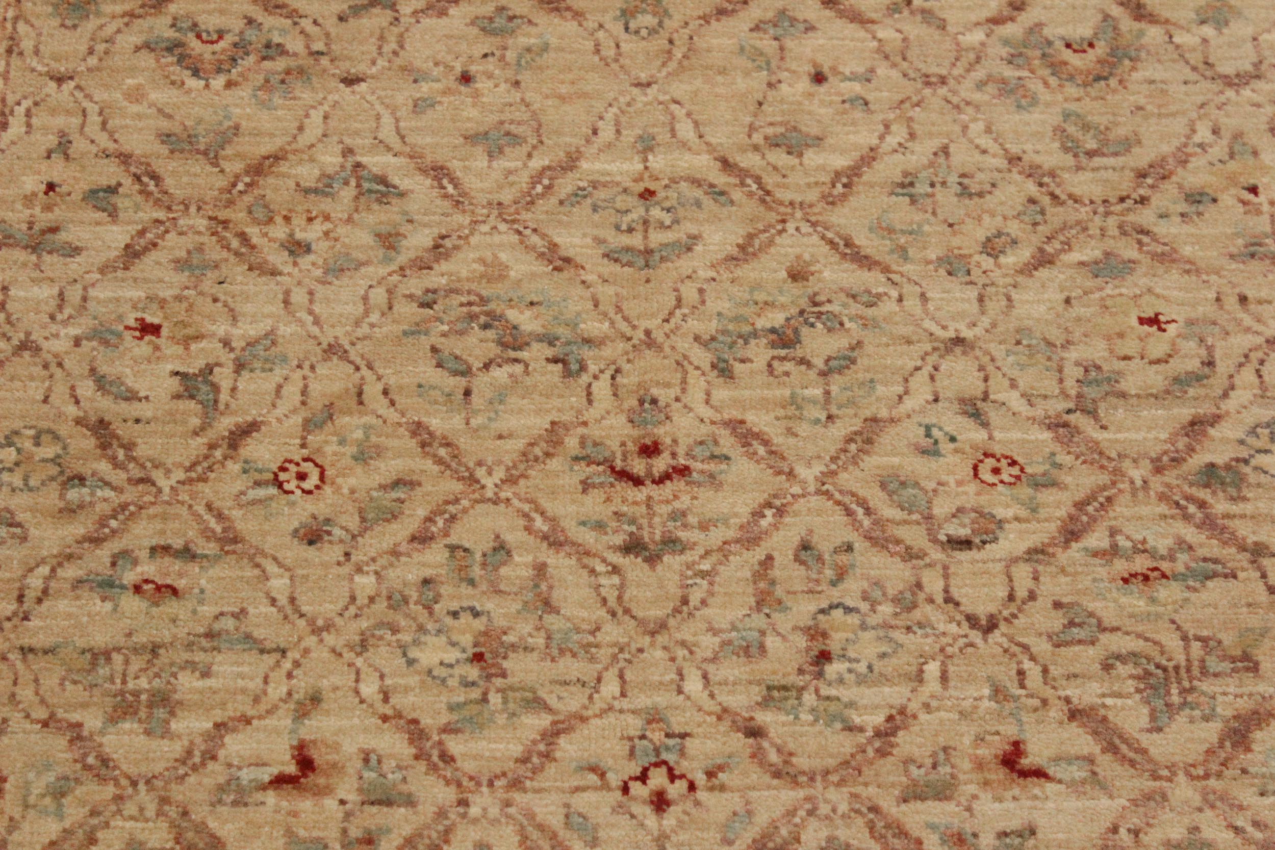 handmade Transitional Kafkaz Lt. Tan Brown Hand Knotted RECTANGLE 100% WOOL area rug 4' x 6'