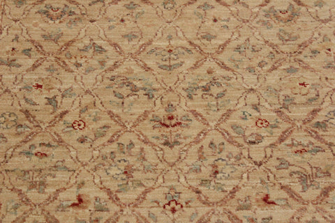 handmade Transitional Kafkaz Lt. Tan Brown Hand Knotted RECTANGLE 100% WOOL area rug 4' x 6'