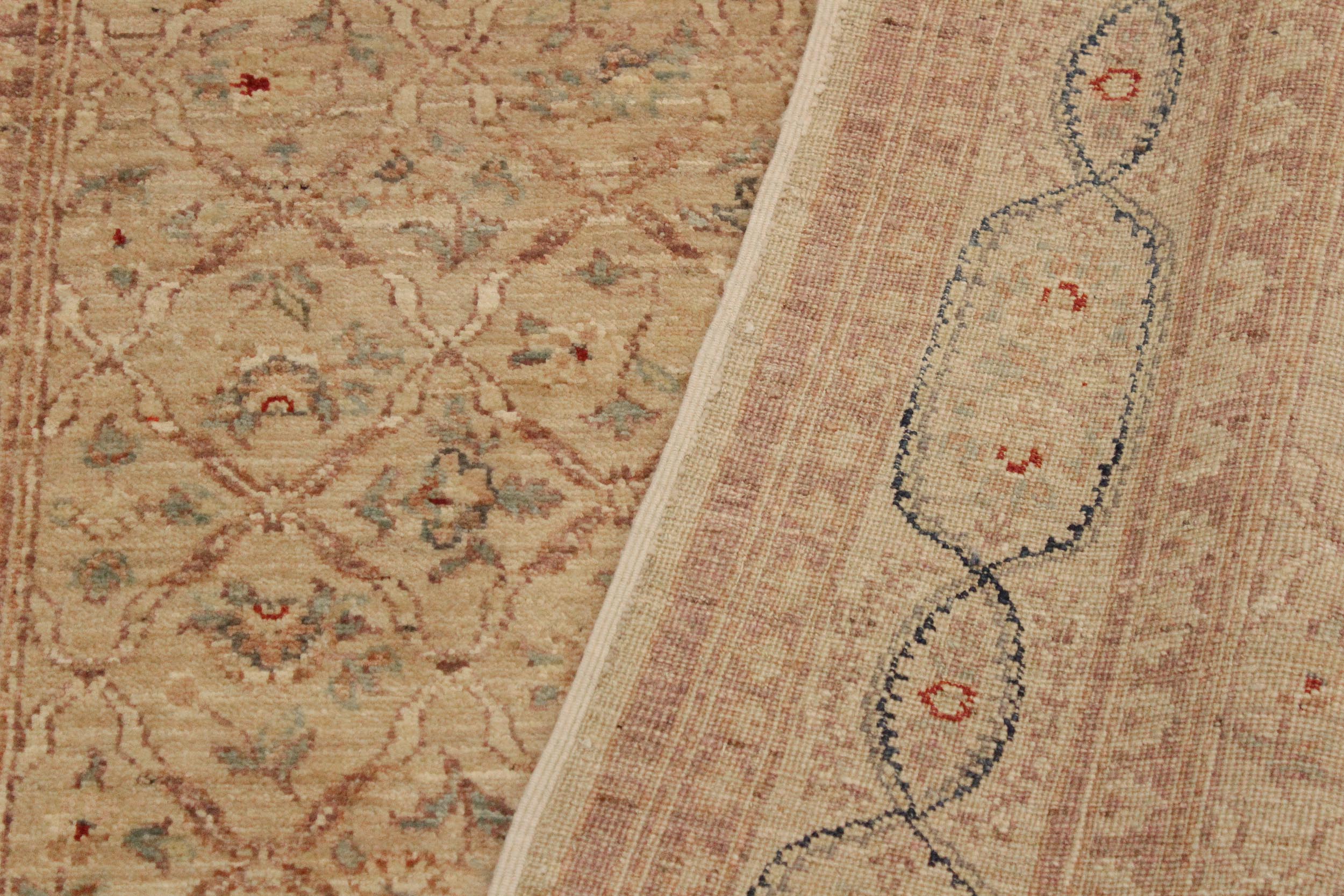 handmade Transitional Kafkaz Lt. Tan Brown Hand Knotted RECTANGLE 100% WOOL area rug 4' x 6'