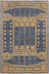 handmade Modern Kafkaz Lt. Blue Lt. Green Hand Knotted RECTANGLE 100% WOOL area rug 4 x 6