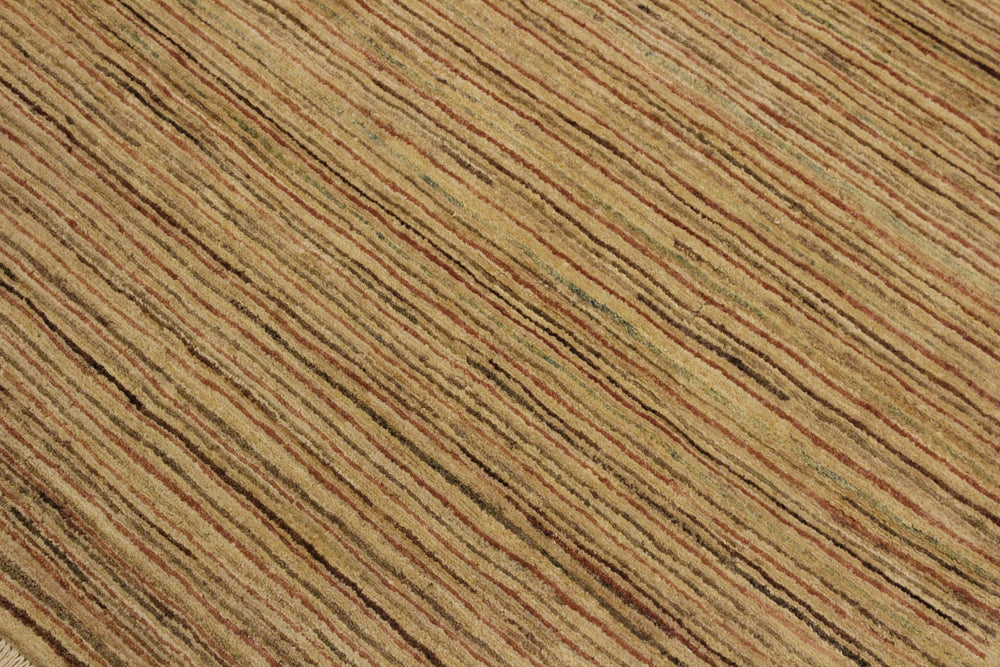 handmade Modern Gabbeh Beige Rust Hand Knotted RECTANGLE 100% WOOL area rug 4' x 6'