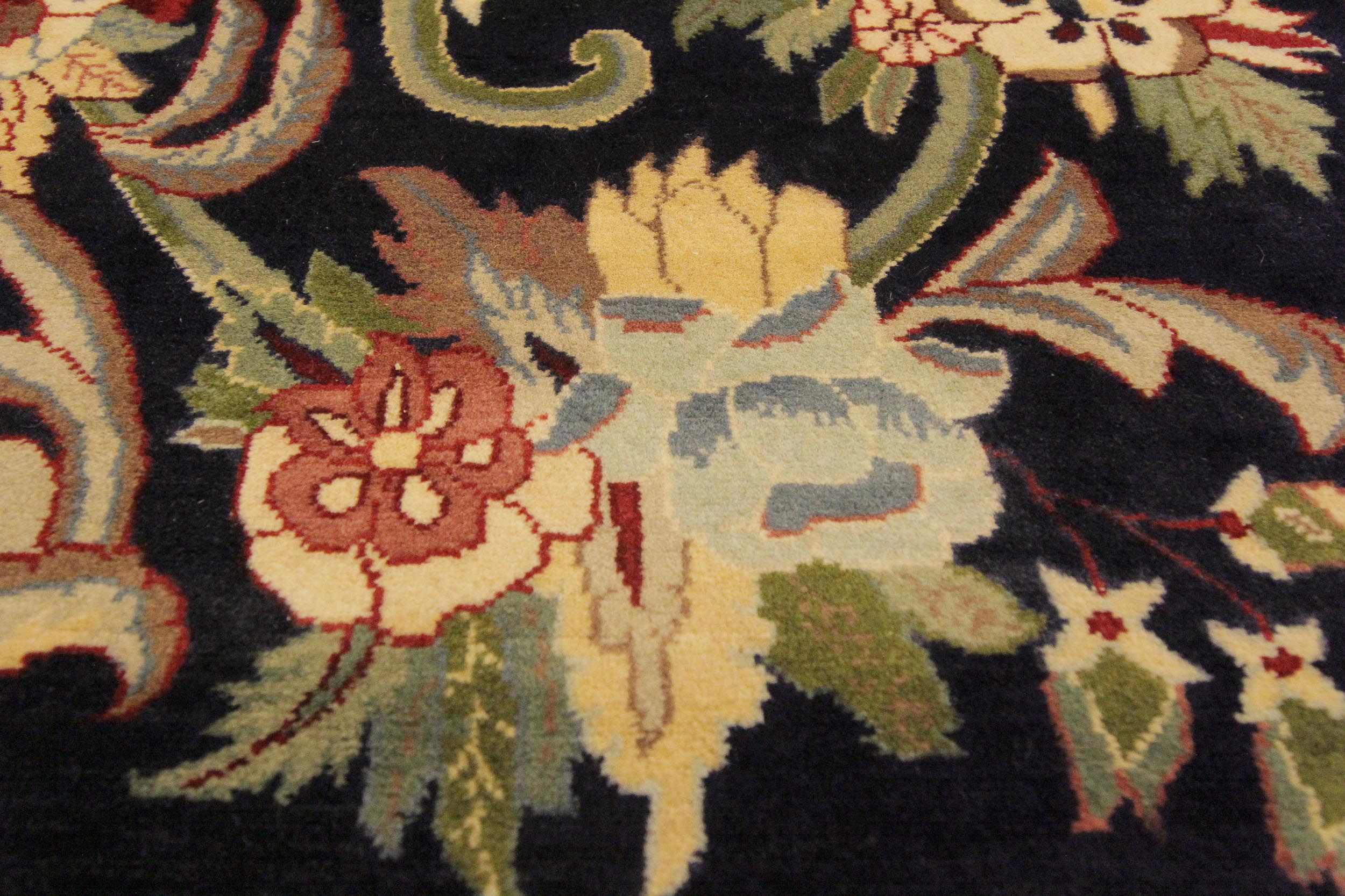 handmade Traditional Anarlaki Blue Beige Hand Knotted RECTANGLE 100% WOOL area rug 4x6