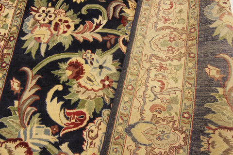 handmade Traditional Anarlaki Blue Beige Hand Knotted RECTANGLE 100% WOOL area rug 4x6