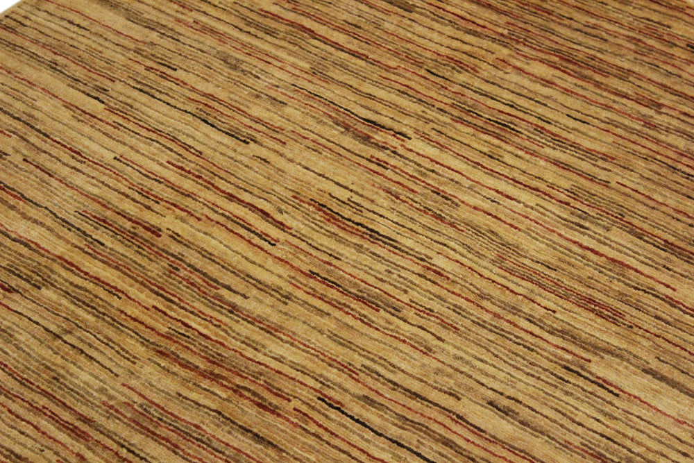handmade Modern Gabbeh Beige Brown Hand Knotted RECTANGLE 100% WOOL area rug 4' x 5'