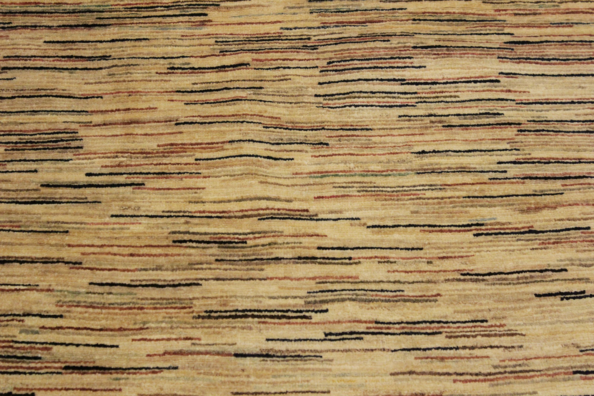 handmade Modern Gabbeh Beige Black Hand Knotted RECTANGLE 100% WOOL area rug 4' x 6'