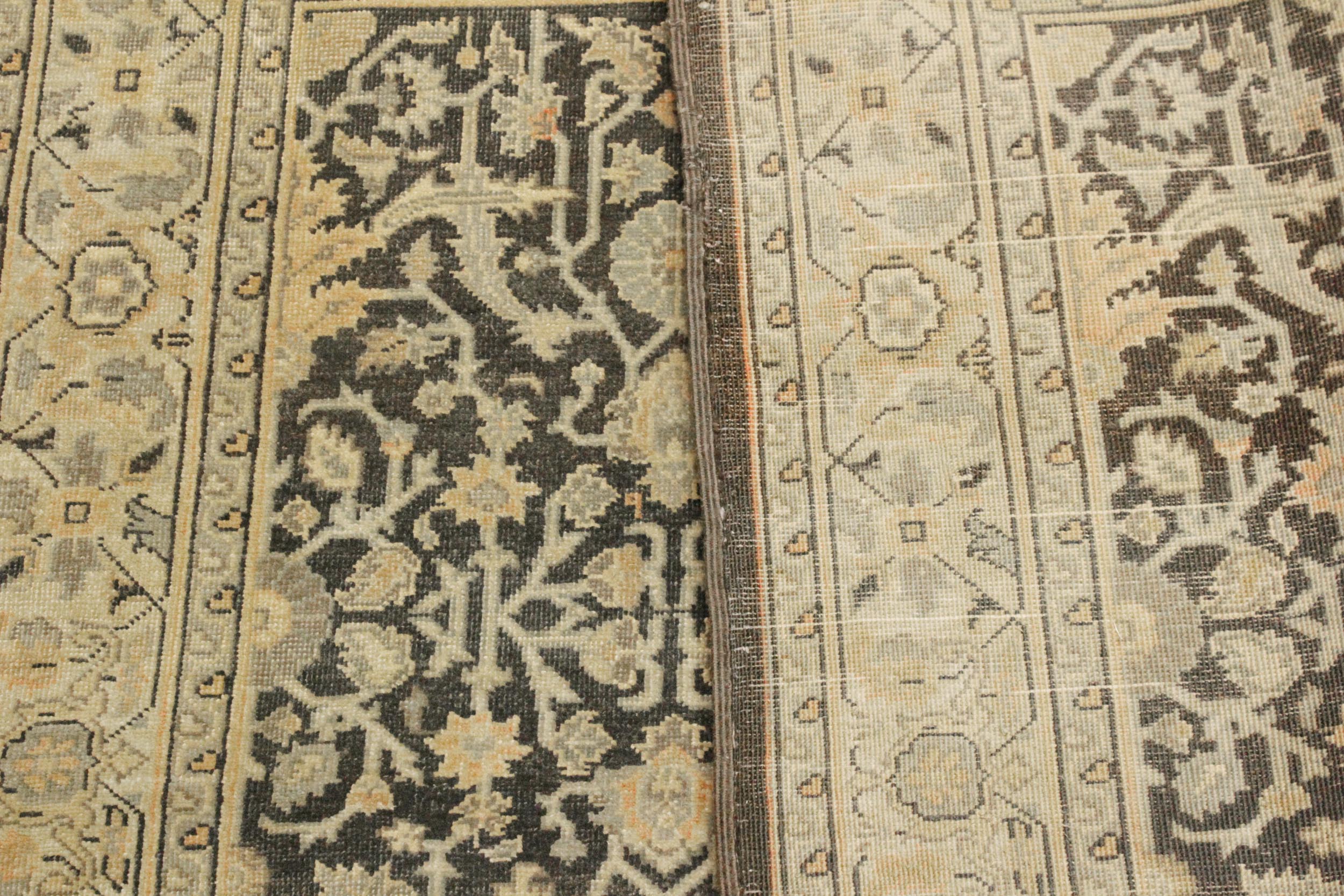 handmade Traditional Kafkaz Charcoal Beige Hand Knotted RECTANGLE 100% WOOL area rug 4x6