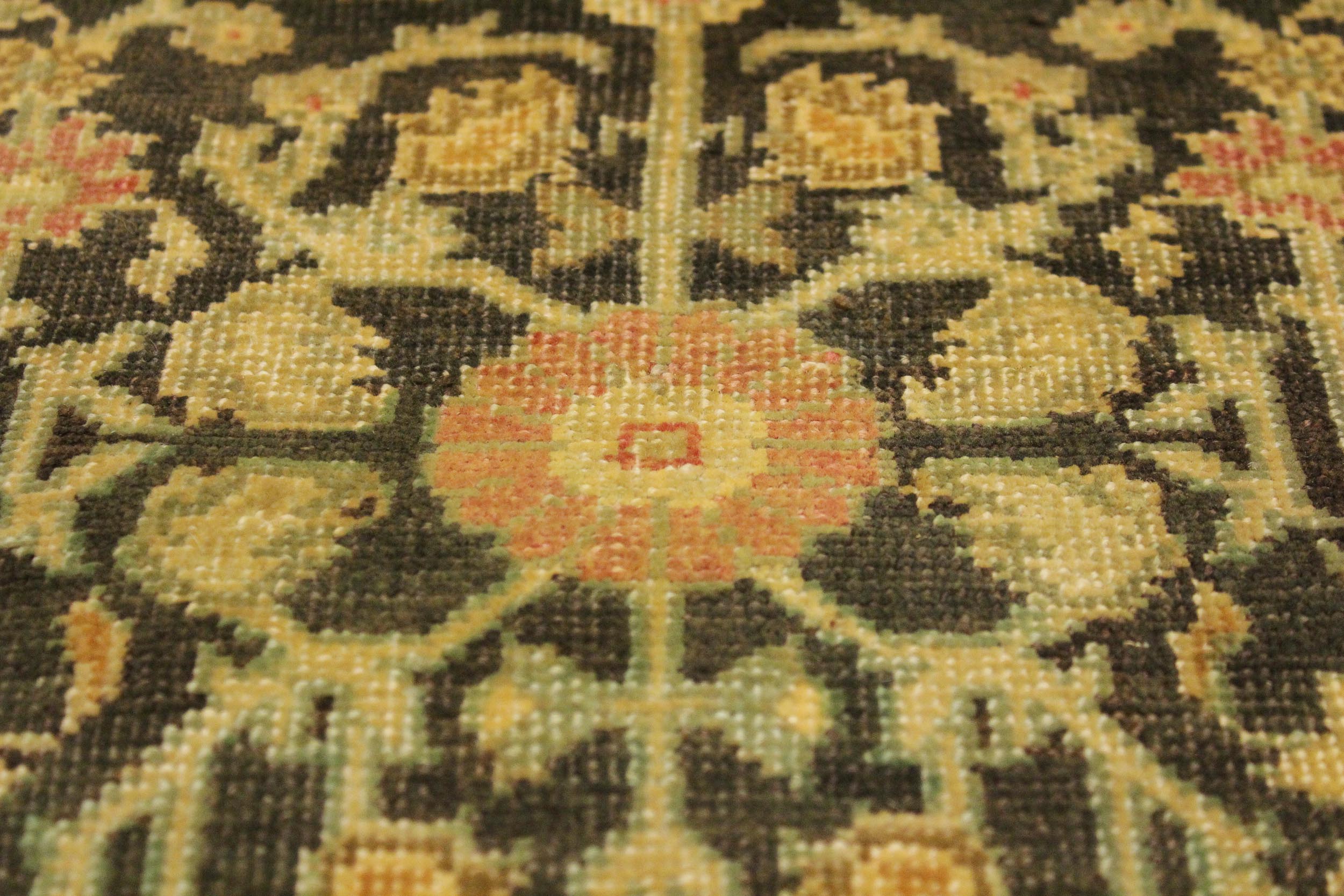 handmade Traditional Kafkaz Charcoal Beige Hand Knotted RECTANGLE 100% WOOL area rug 4x6