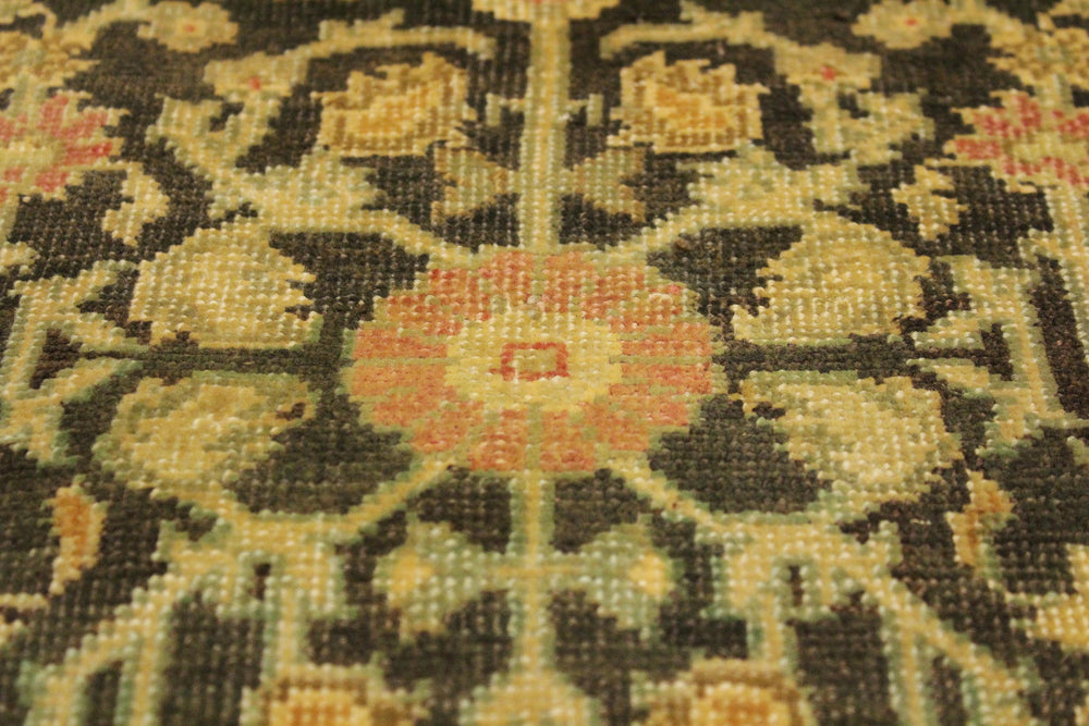 handmade Traditional Kafkaz Charcoal Beige Hand Knotted RECTANGLE 100% WOOL area rug 4x6