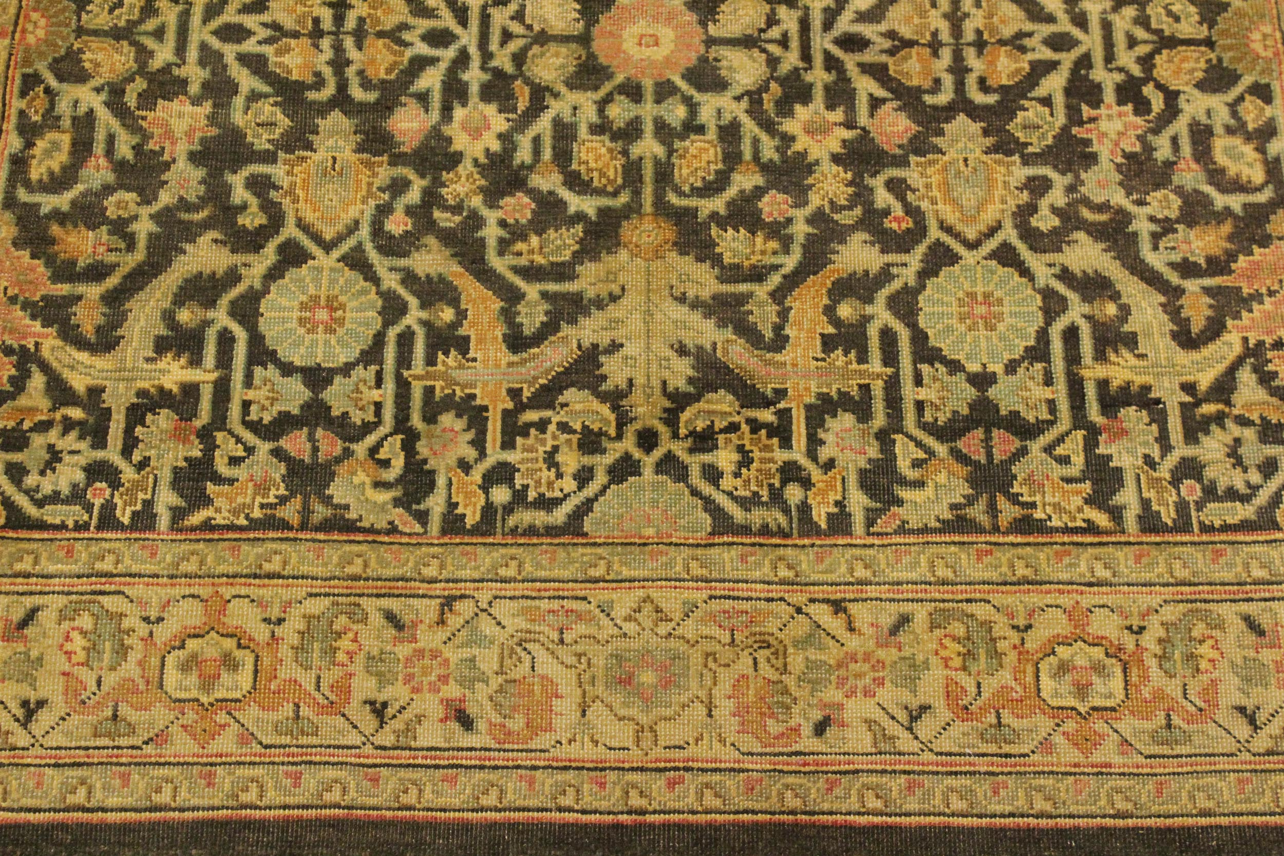 handmade Traditional Kafkaz Charcoal Beige Hand Knotted RECTANGLE 100% WOOL area rug 4x6