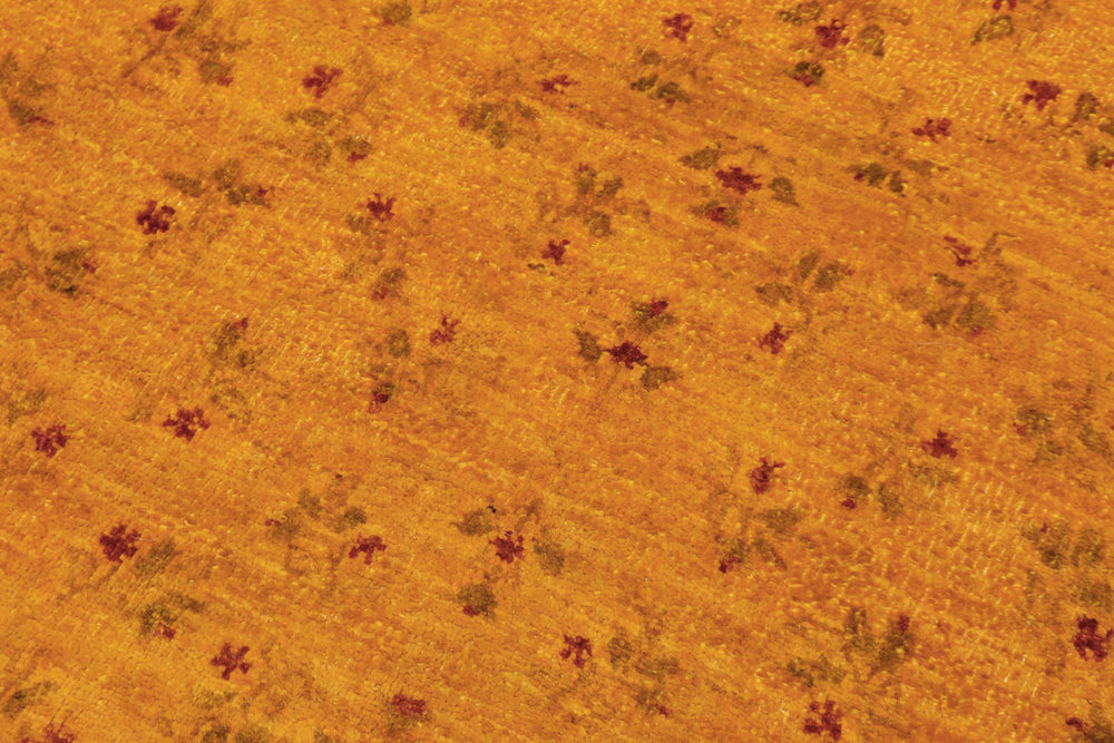 handmade Over Dyed Over Dyed Gold Red Hand Knotted RECTANGLE 100% WOOL area rug 4' x 6'