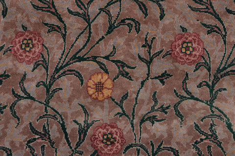 handmade Transitional Jasmain Lt. Brown Lt. Brown Hand Knotted RECTANGLE 100% WOOL area rug 4x6