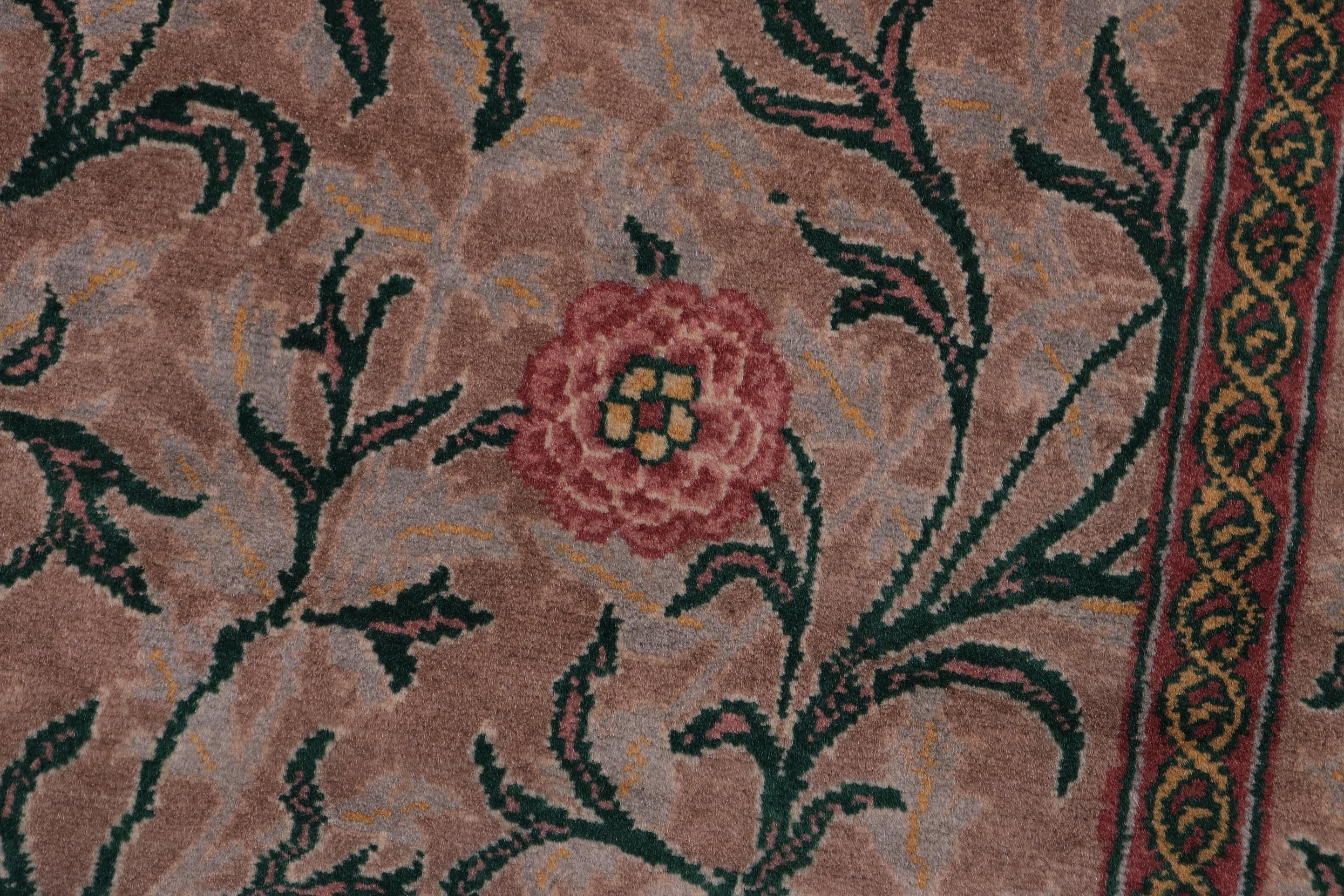 handmade Transitional Jasmain Lt. Brown Lt. Brown Hand Knotted RECTANGLE 100% WOOL area rug 4x6