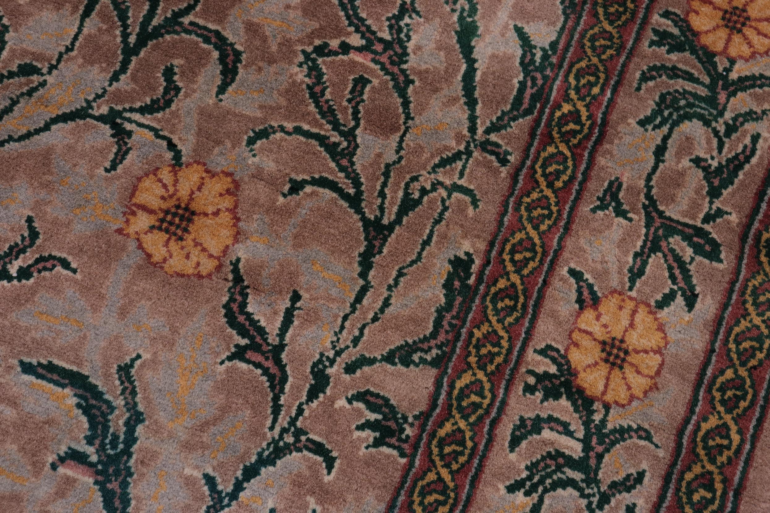 handmade Transitional Jasmain Lt. Brown Lt. Brown Hand Knotted RECTANGLE 100% WOOL area rug 4x6